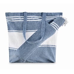 Obrázky: Plážová taška s uterákom, modrá