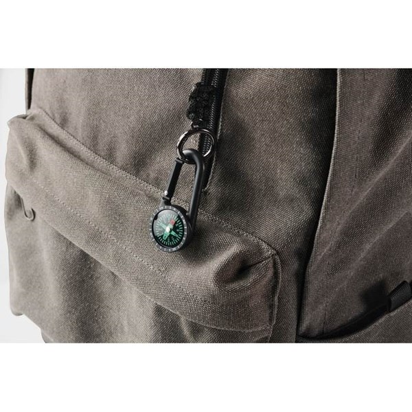 Obrázky: Malý plastový kompas s karabíínkou, čierny, Obrázok 4