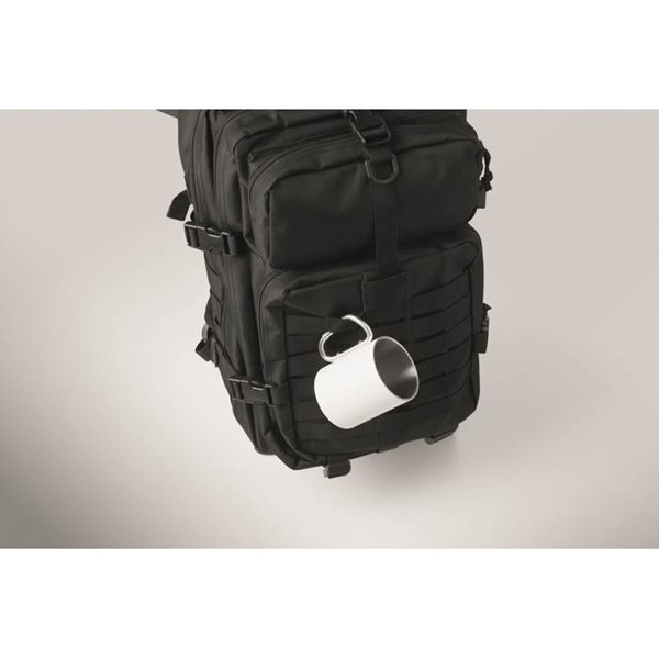 Obrázky: Outdoorový 50l ruksak 600D RPET, čierny, Obrázok 14