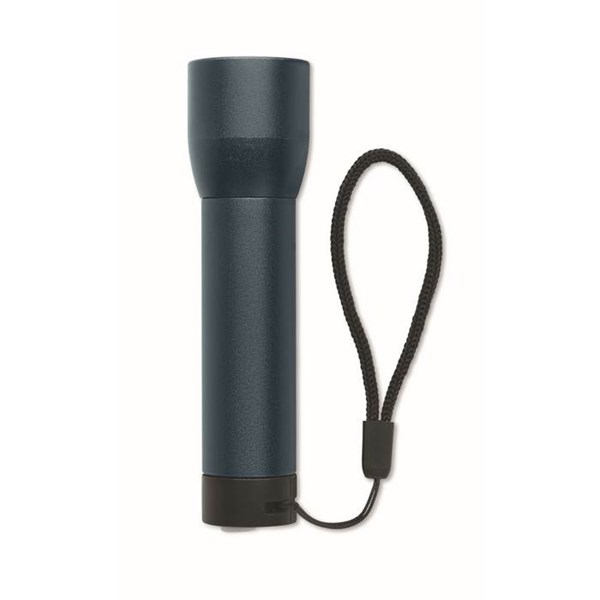 Obrázky: Hliníková dobíjacia baterka, tmavomodrá, Obrázok 2