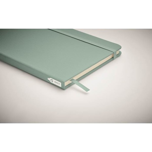 Obrázky: Petrolejový linajkový zápisník A5, obálka z RPET, Obrázok 5