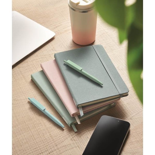 Obrázky: Petrolejový linajkový zápisník A5, obálka z RPET, Obrázok 6