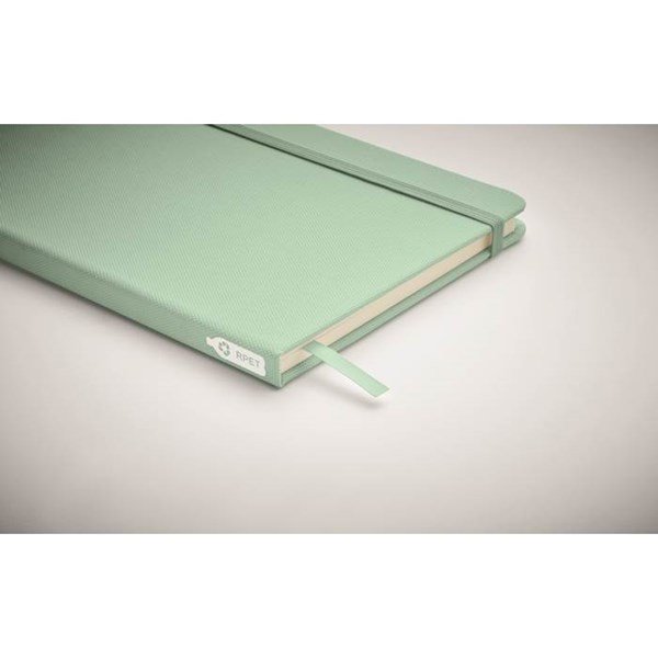 Obrázky: Máätovo zelený linajkový zápisník A5,obálka z RPET, Obrázok 5