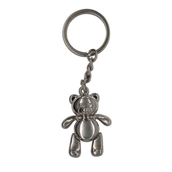 Obrázky: Kovový prívesok - macko, strieborná, Obrázok 2