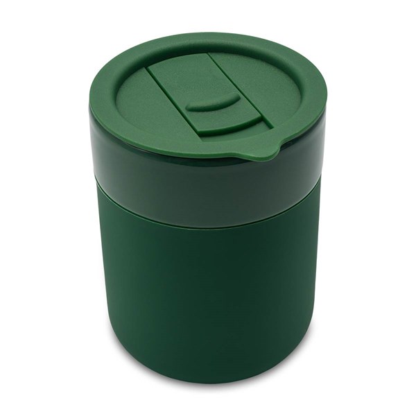 Obrázky: Ker.hrnček 370ml, povrch a viečko silikón, zelená, Obrázok 5