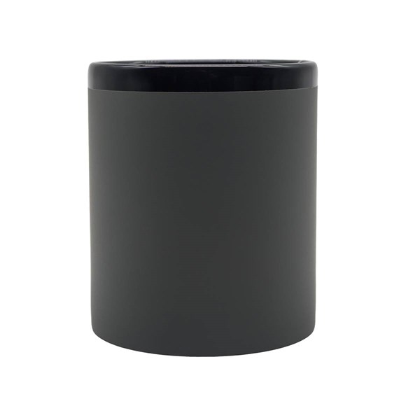 Obrázky: Keram.hrnček soft-touch 350ml,čierny okraj, šedá, Obrázok 2