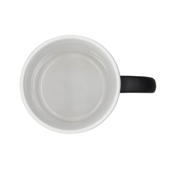 Obrázky: Keram.hrnček soft-touch 350ml, biely okraj, čierna, Obrázok 3