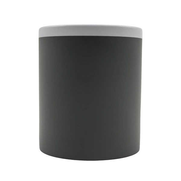 Obrázky: Keram.hrnček soft-touch 350ml, biely okraj, šedá, Obrázok 2