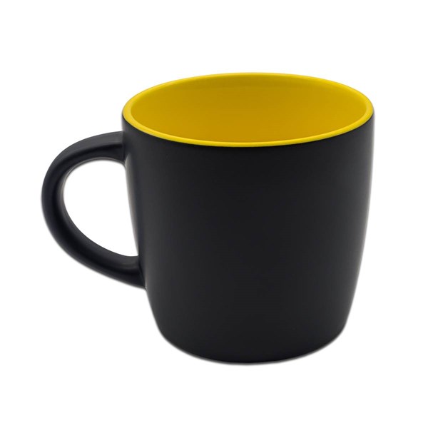 Obrázky: Keram.hrnček 345ml na laser fareb.loga, žltá