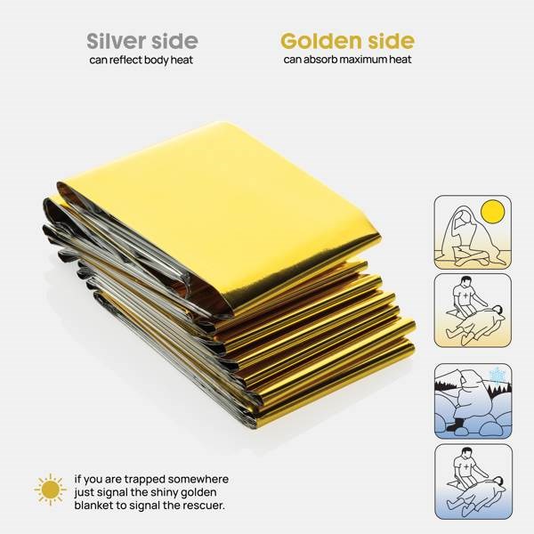 Obrázky: Núdzová izolačná deka v recyklovanej taške RPET, Obrázok 5