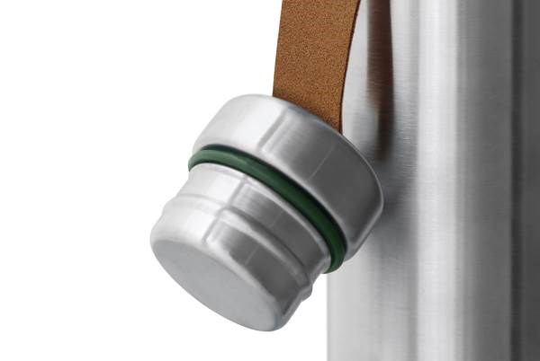 Obrázky: Malá termoska na vodu 500 ml,olivovo zelený prúžok, Obrázok 5