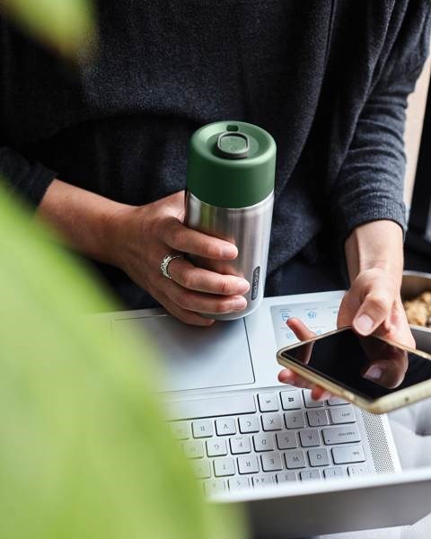 Obrázky: Nerez termohrnček Black+Blum,340 ml,olivovo zelený, Obrázok 6