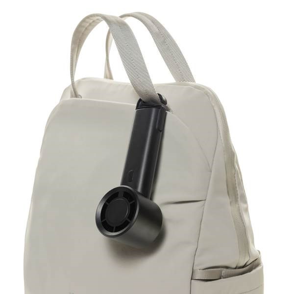 Obrázky: Nabíjateľný ventilátor z recykl.plastu RCS, čierny, Obrázok 3