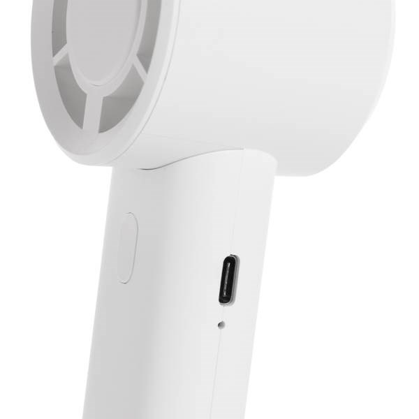 Obrázky: Nabíjateľný ventilátor z recykl. plastu RCS, biely, Obrázok 5