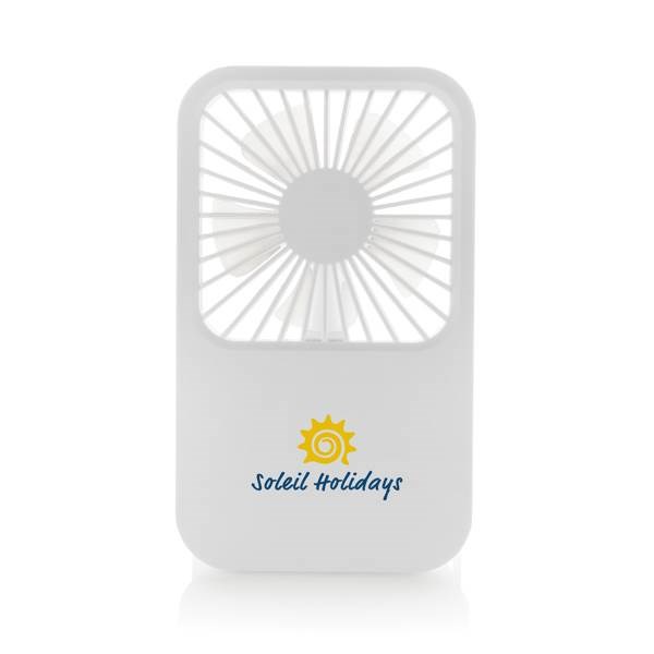 Obrázky: Recyklovaný nabíjateľný stol.ventilátor RCS, biely, Obrázok 3