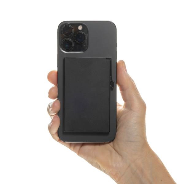 Obrázky: Hliníkový držiak kariet s RFID magnetom,čierny, Obrázok 4