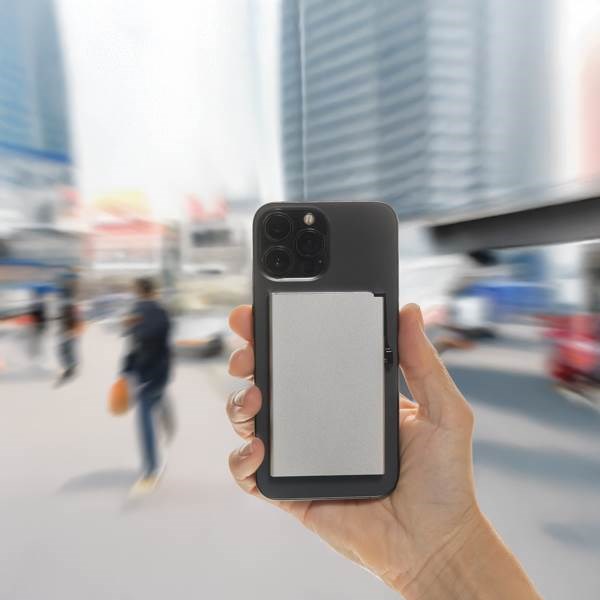 Obrázky: Hliníkový držiak kariet s RFID magnetom, striebor., Obrázok 7