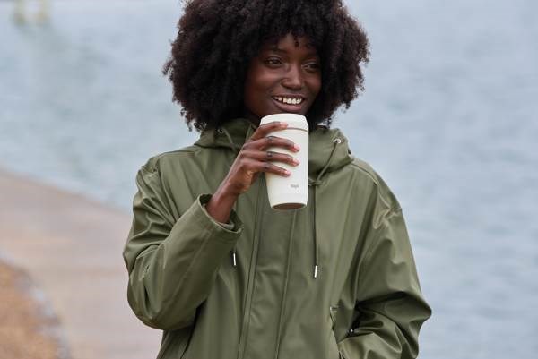 Obrázky: Hrnček Topl To Go 354 ml z recykl.plastu, biely, Obrázok 7