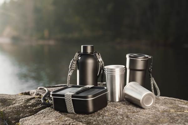 Obrázky: VINGA fľaša z nehrdzav.ocele od RCS, 400 ml,čierna, Obrázok 10