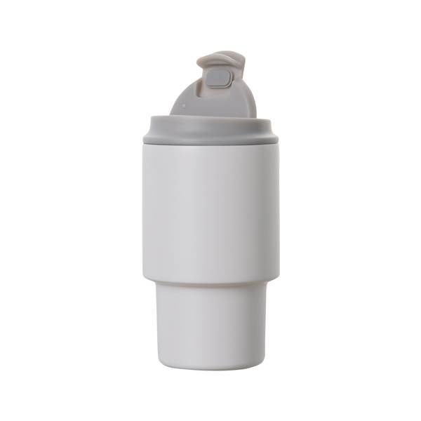 Obrázky: Termoska 350 ml, recyklovaná nerezová oceľ, biela, Obrázok 3