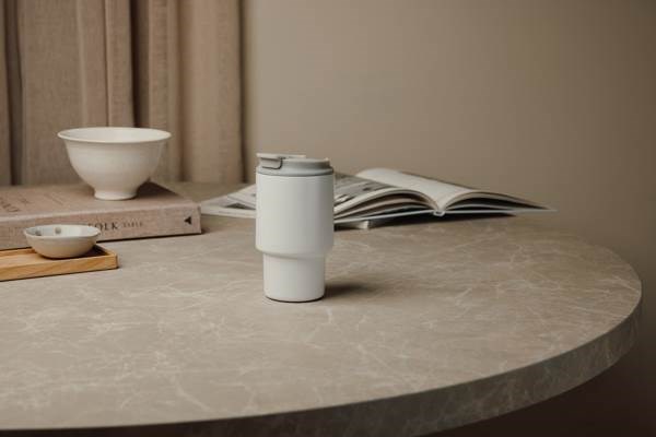 Obrázky: Termoska 350 ml, recyklovaná nerezová oceľ, biela, Obrázok 7