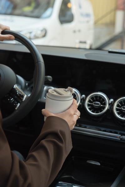 Obrázky: Termoska 350 ml, recyklovaná nerezová oceľ, biela, Obrázok 10