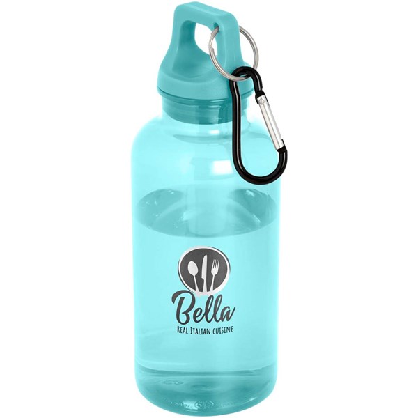 Obrázky: Tyrkysová fľaša 400ml s karabínou z RCS plastu, Obrázok 5