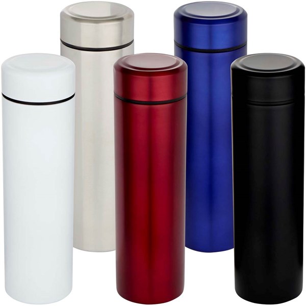 Obrázky: Dvojst. nerez fľaša 450ml, čajové sitko, čierna, Obrázok 6