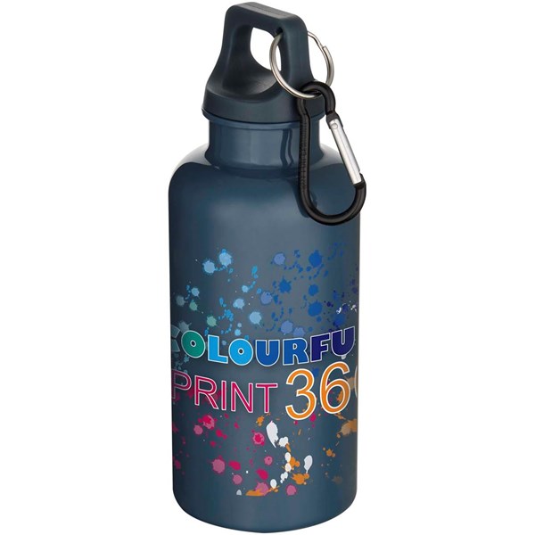 Obrázky: Plastová RCS fľaša 400ml s karabínou, tm. modrá, Obrázok 2