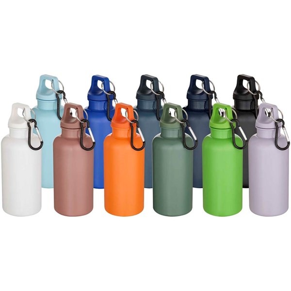 Obrázky: Plastová RCS fľaša 400ml s karabínou, tm. zelená, Obrázok 4