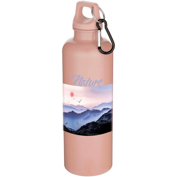 Obrázky: Fľaša 750ml,recykl. RCS plast, karabína, ružová, Obrázok 2
