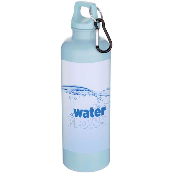 Obrázky: Fľaša 750ml,recykl. RCS plast, karabína, sv. modrá, Obrázok 2