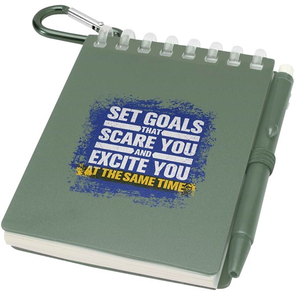 Obrázky: Pozn. blok s karabínou a rec. perom ČN, zelená, Obrázok 10