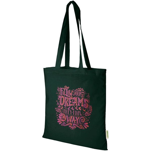 Obrázky: Nák. taška 140 g/m², organ. mater. OCS, zelená, Obrázok 4