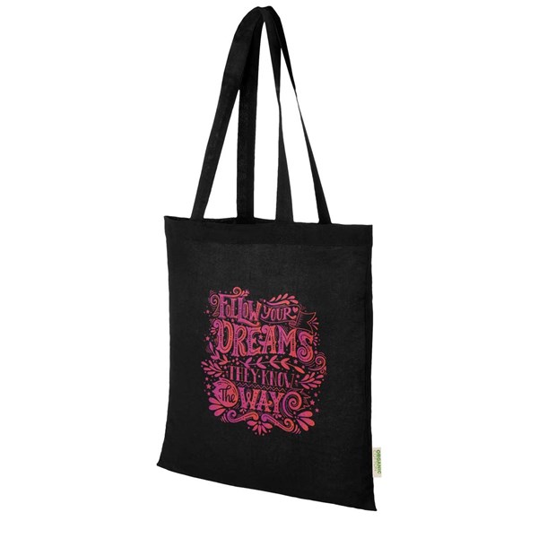 Obrázky: Nák. taška 140 g/m², organ. mater. OCS, čierna, Obrázok 4