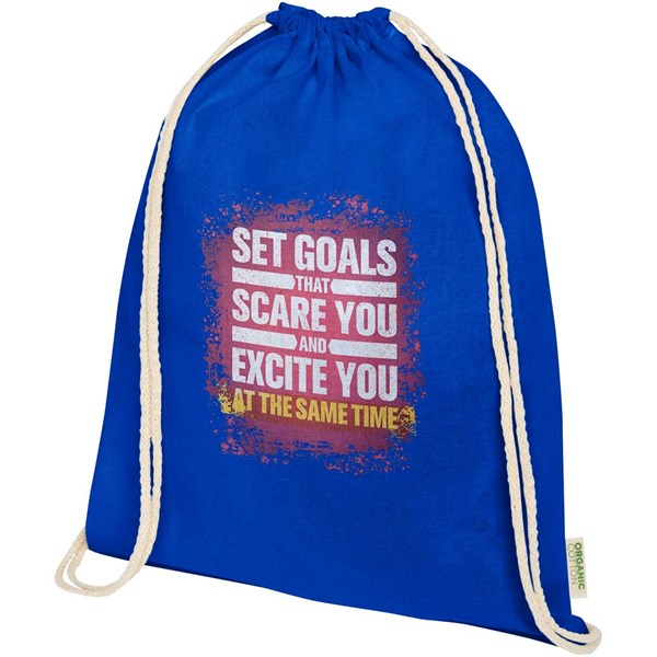 Obrázky: Sťah. ruksak 140 g, organ. mater. OCS, str.modrá, Obrázok 4