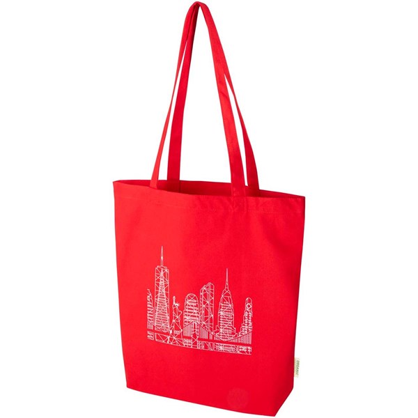 Obrázky: Nákupná taška 180g OCS,široké dno, červená, Obrázok 6