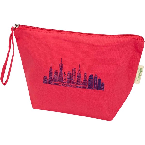 Obrázky: Červená toal. taška 180g z organ. bavlny OCS, Obrázok 6