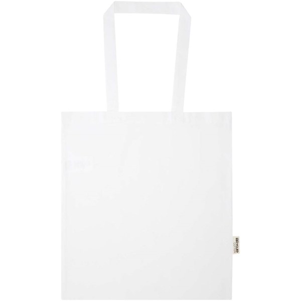 Obrázky: Biela nákupná taška 180 g, GRS bavlna/RPET, Obrázok 5