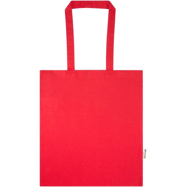 Obrázky: Červená nákupná taška 180 g, GRS bavlna/RPET, Obrázok 5