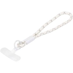 Obrázky: Krátká šnúrka na ruku ako držiak telefónu, biela