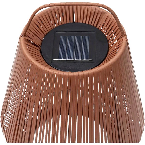 Obrázky: Solárna lampa,tienidlo z rec.mat, tehl. červené, Obrázok 2