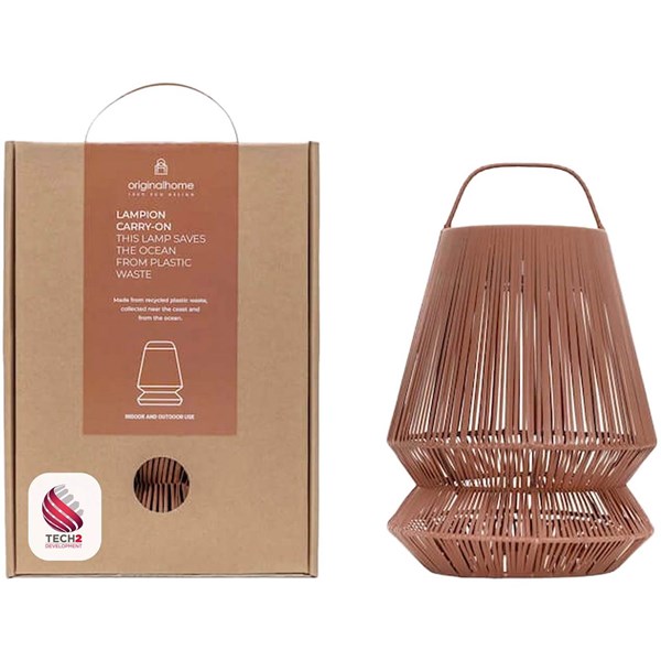 Obrázky: Solárna lampa,tienidlo z rec.mat, tehl. červené, Obrázok 4