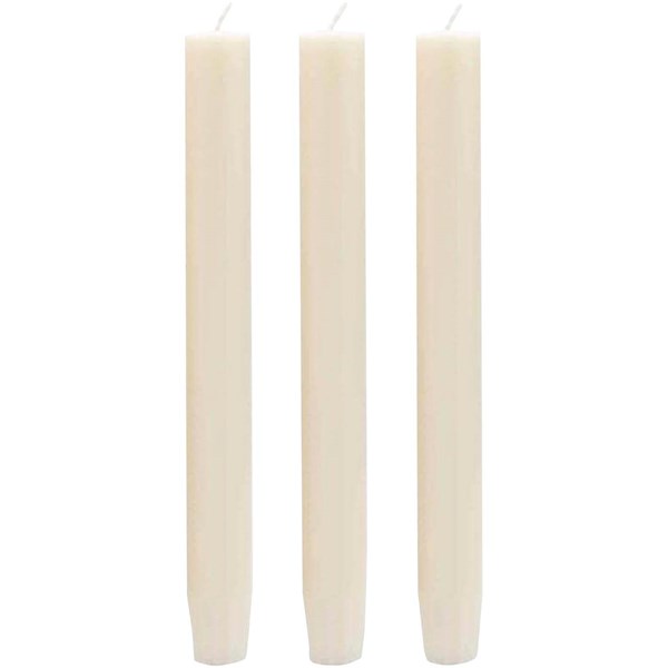 Obrázky: Sada 10 stol.sviečok,vôňa matcha, krémová biela, Obrázok 2