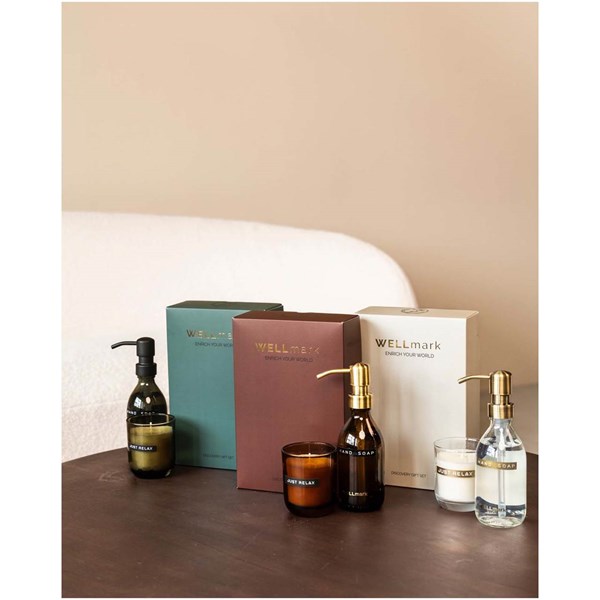 Obrázky: Biela sada dávkovača mydla 250ml a sviečky 150g, Obrázok 5