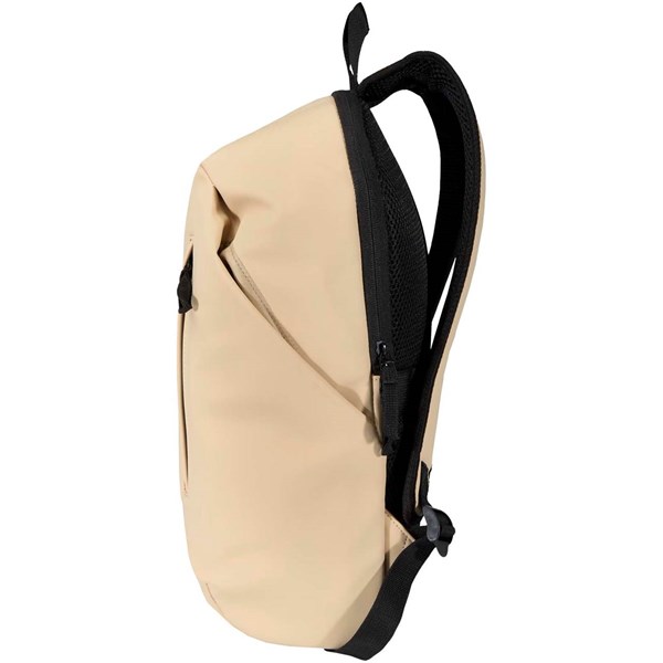 Obrázky: Béžový rolovací ruksak 18L na notebook 15″,PU koža, Obrázok 8