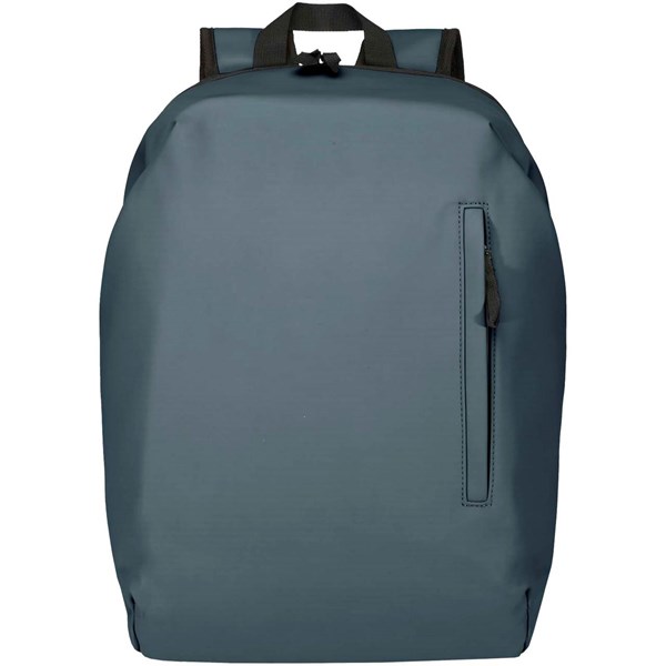 Obrázky: Modrý rolovací ruksak 18L na notebook 15″,PU koža, Obrázok 6