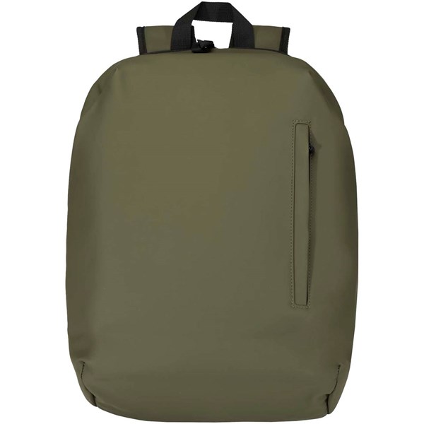 Obrázky: Zelený rolovací ruksak 18L na notebook 15″,PU koža, Obrázok 6