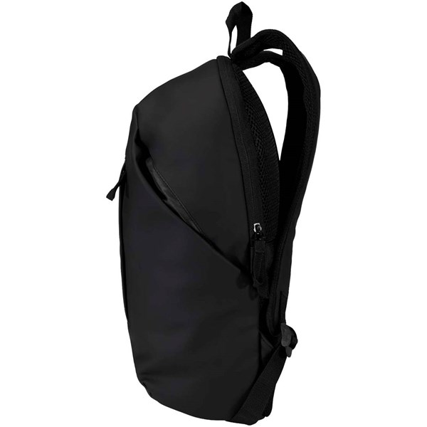 Obrázky: Čierny rolovací ruksak 18L na notebook 15″,PU koža, Obrázok 8