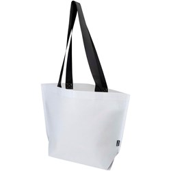 Obrázky: Biela nákupná taška 45x37,5cm, dvojitá laminácia